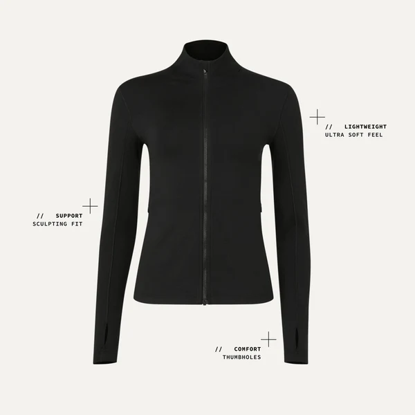 Women's Matte Zip-Up Jacket x Tights